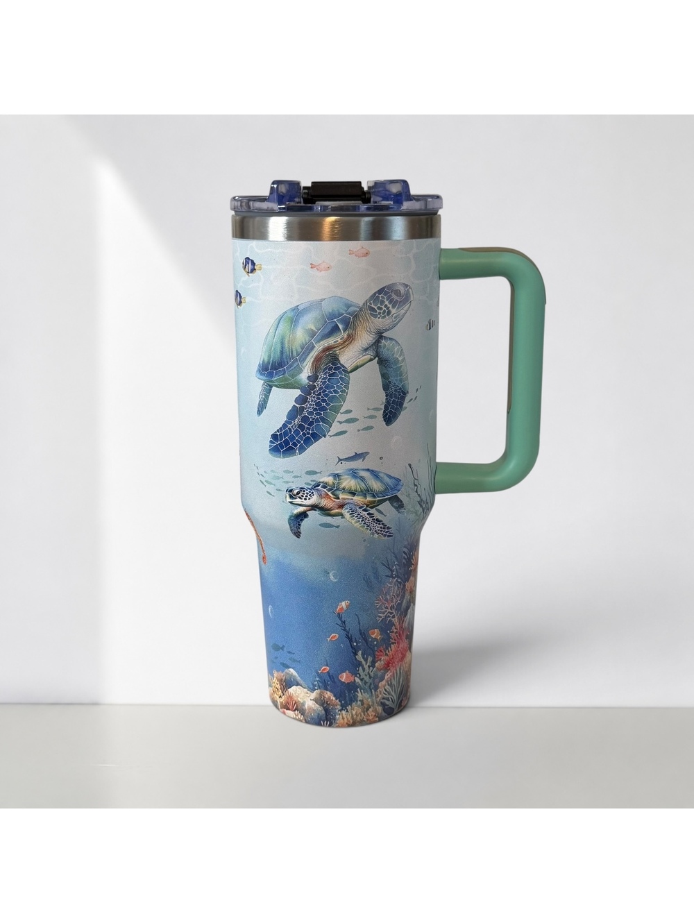 40oz Insulated Turtle Ocean sea creature tumbler